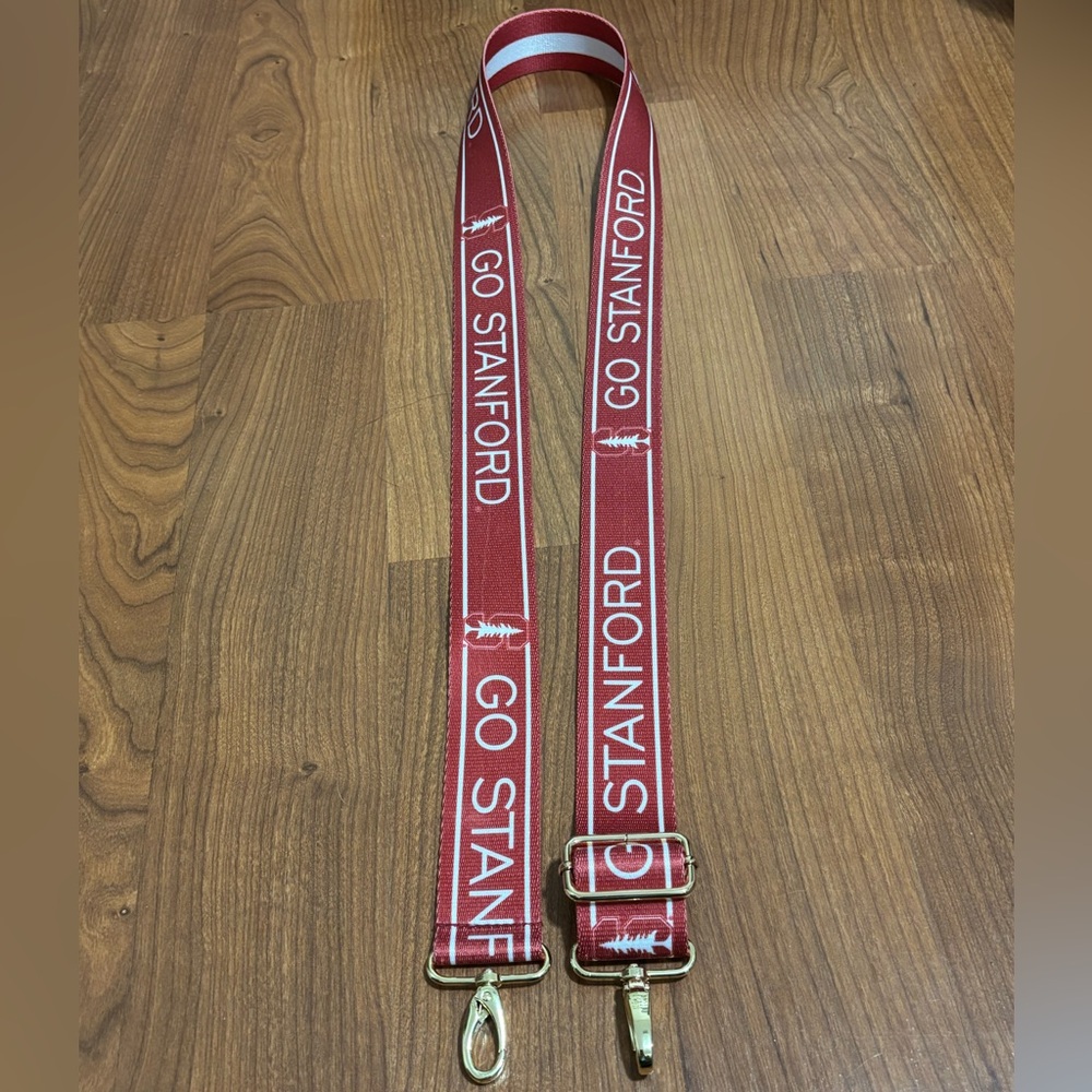 NEW Stanford University Reversible Red and White Striped Adjustable Purse Strap
